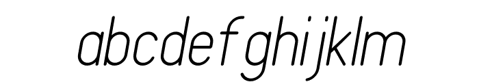 Nirmala Light Italic Font LOWERCASE