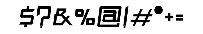 Nitro Nova Bold Slant Font OTHER CHARS