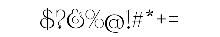 Noble Serenity Thin Font OTHER CHARS