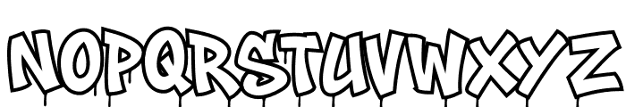 Noctra Drip OutlineMelt OutlineMelt Font UPPERCASE