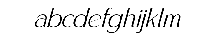 Nocturnal Extra Light Oblique Font LOWERCASE