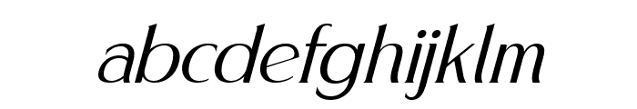 Nocturnal Light Oblique Font LOWERCASE