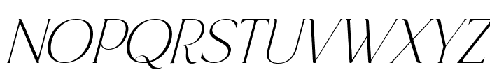 Nocturnal Thin Oblique Font UPPERCASE