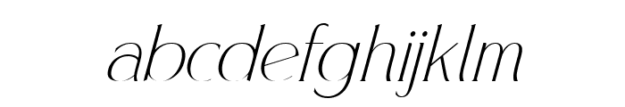 Nocturnal Thin Oblique Font LOWERCASE