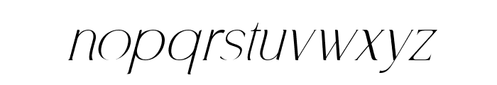 Nocturnal Thin Oblique Font LOWERCASE