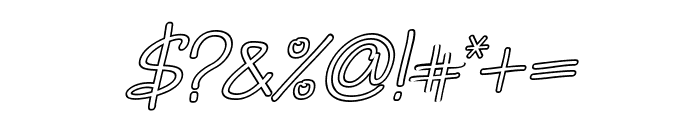 Noela Sherly Outline Italic Font OTHER CHARS