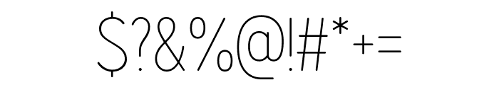 Nomotype Rounded Thin Font OTHER CHARS
