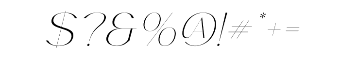 Noracle Italic Font OTHER CHARS
