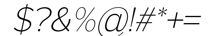 Normaliq ExtraLight Italic Font OTHER CHARS