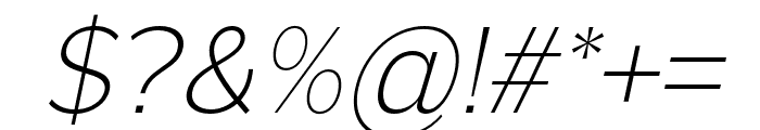Normaliq-ExtraLightItalic Font OTHER CHARS
