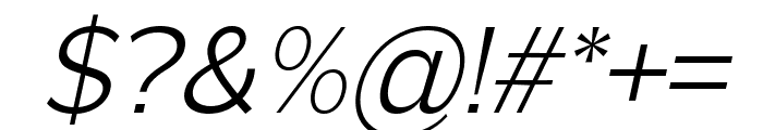 Normaliq Light Italic Font OTHER CHARS