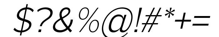 Normaliq-LightItalic Font OTHER CHARS