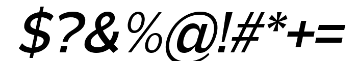 Normaliq Medium Italic Font OTHER CHARS