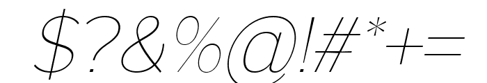 Normaliq Thin Italic Font OTHER CHARS