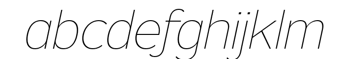 Normaliq Thin Italic Font LOWERCASE