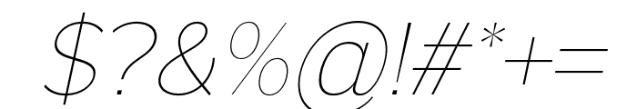 Normaliq-ThinItalic Font OTHER CHARS