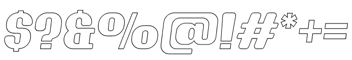 Novaro Outline Italic Font OTHER CHARS