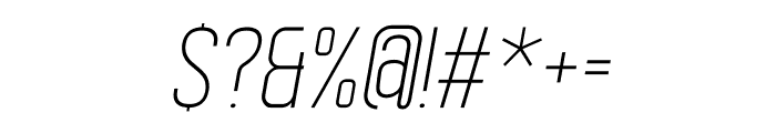 November Thin Italic Font OTHER CHARS