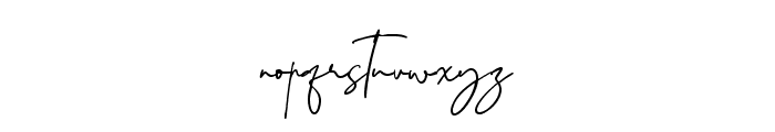 Novita Signora Signature Font LOWERCASE
