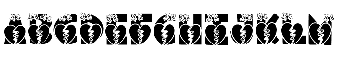 Novox Heartbreak Font UPPERCASE