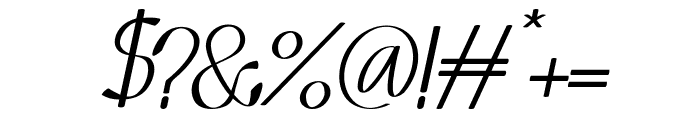 Nozomi Thin Italic Font OTHER CHARS