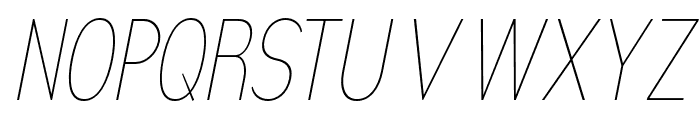 Nsai Pro Compressed Thin Italic Font UPPERCASE