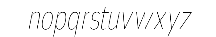 Nsai Pro Compressed Thin Italic Font LOWERCASE