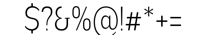 Nsai Pro Condensed ExtraLight Font OTHER CHARS
