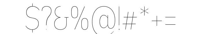 Nsai Pro Condensed Hairline Font OTHER CHARS