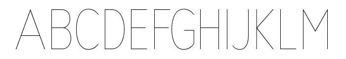 Nsai Pro Condensed Hairline Font UPPERCASE