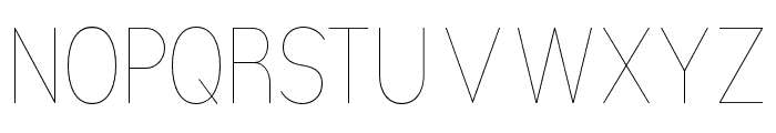 Nsai Pro Condensed Hairline Font UPPERCASE
