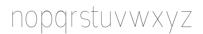 Nsai Pro Condensed Hairline Font LOWERCASE