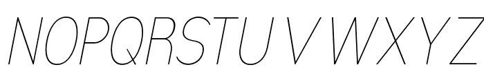 Nsai Pro Condensed Thin Italic Font UPPERCASE