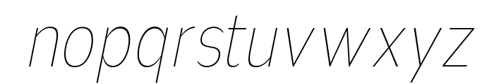 Nsai Pro Condensed Thin Italic Font LOWERCASE