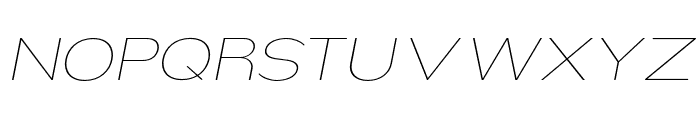 Nsai Pro Expanded Thin Italic Font UPPERCASE