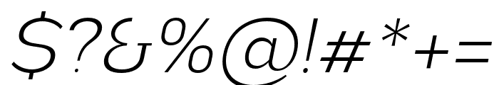 Nsai Pro ExtraLight Italic Font OTHER CHARS