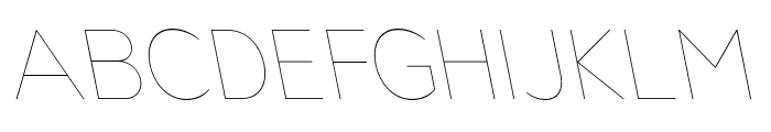 Nsai Pro Hairline Slanted Font UPPERCASE