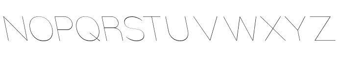 Nsai Pro Hairline Slanted Font UPPERCASE