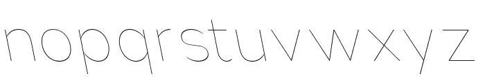Nsai Pro Hairline Slanted Font LOWERCASE