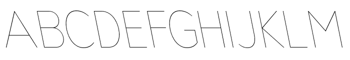 Nsai Pro Narrow Hair Slant Font UPPERCASE