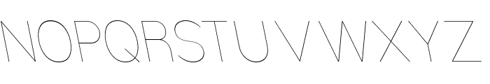 Nsai Pro Narrow Hair Slant Font UPPERCASE