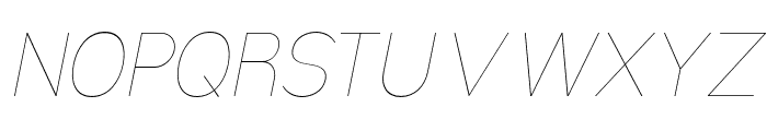 Nsai Pro Narrow Hairline Italic Font UPPERCASE