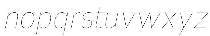 Nsai Pro Narrow Hairline Italic Font LOWERCASE