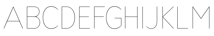 Nsai Pro Narrow Hairline Font UPPERCASE