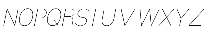 Nsai Pro Narrow Thin Italic Font UPPERCASE