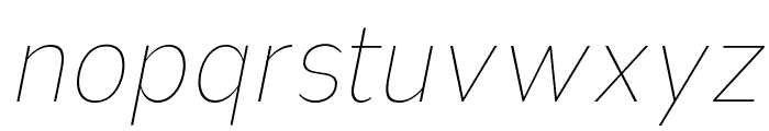 Nsai Pro Narrow Thin Italic Font LOWERCASE