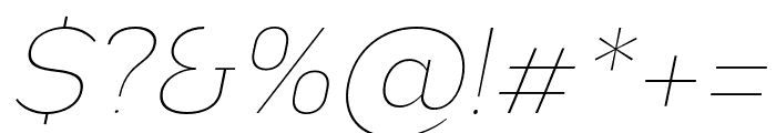 Nsai Pro Thin Italic Font OTHER CHARS