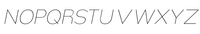 Nsai Pro Thin Italic Font UPPERCASE