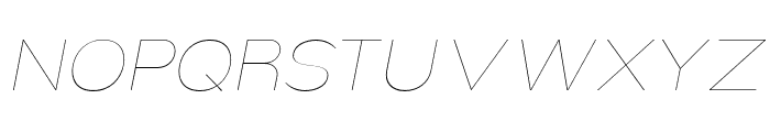 Nsai Pro Wide Hairline Italic Font UPPERCASE