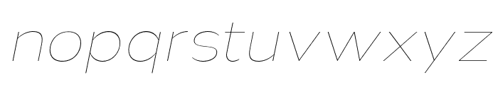 Nsai Pro Wide Hairline Italic Font LOWERCASE